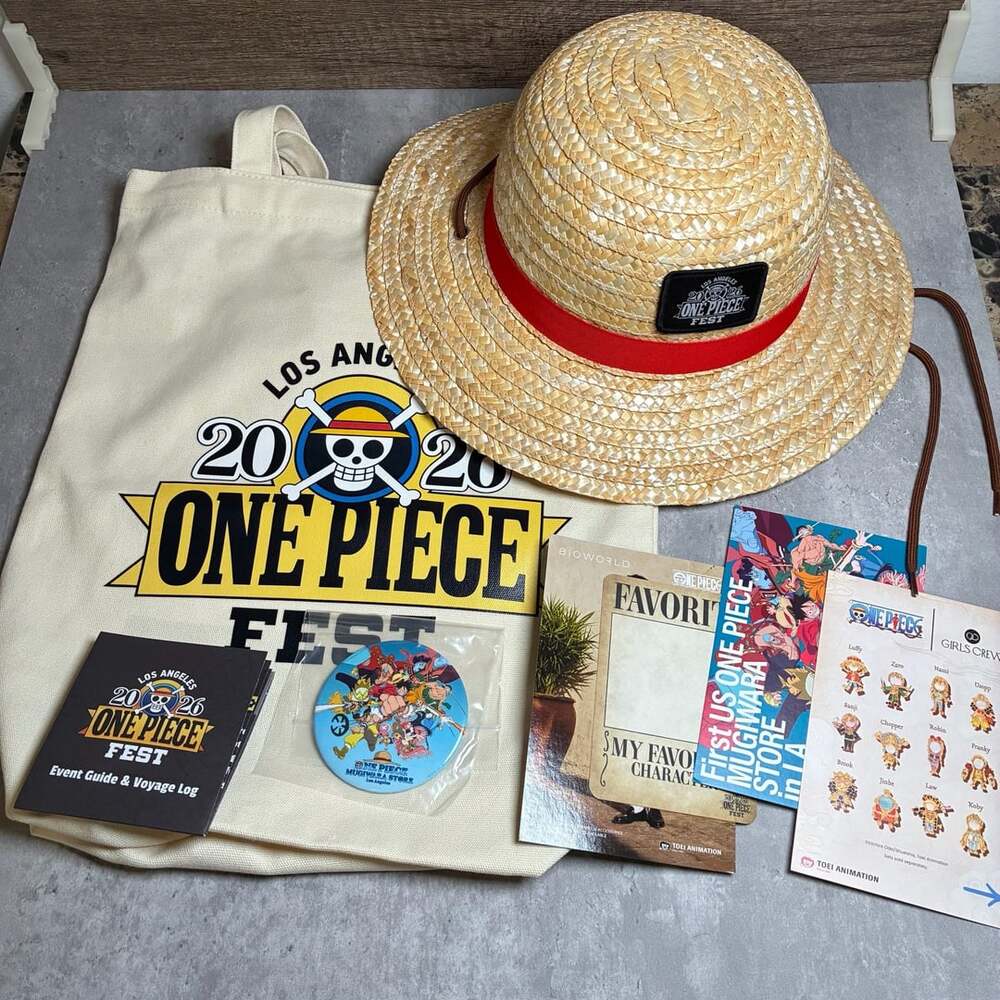 Los Angeles 2026 One Piece Fest Straw Hat Luffy Hat Event Merch Bundle